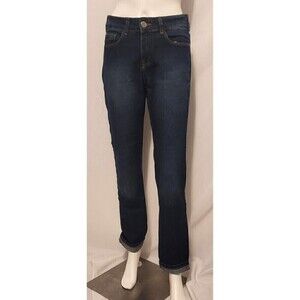 Yessica Straight Cuffed Leg Jeans - Size 8